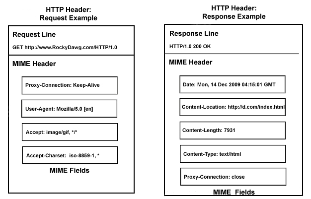 Examples of HTTP Request and Response Headers