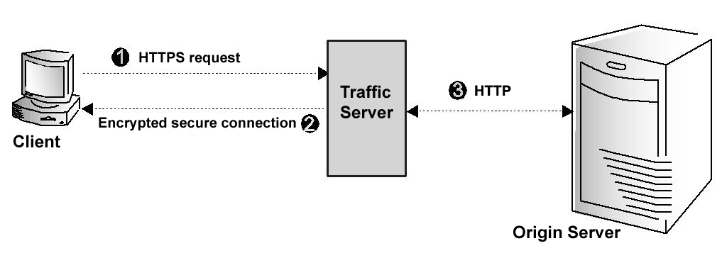 Client and |TS| communication using SSL termination